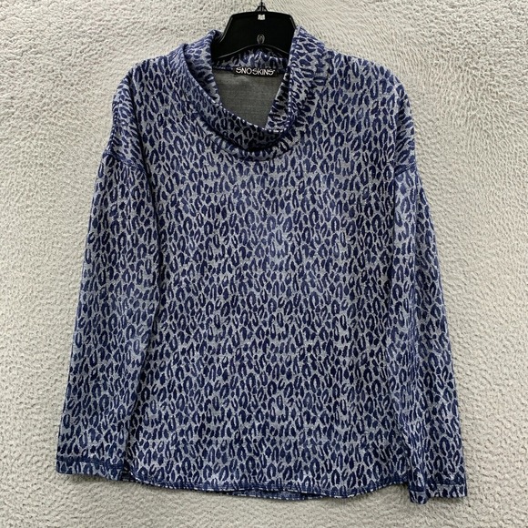 SNO SKINS Sweater Womens Small Top Blue - Picture 1 of 8